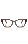 Tiffany & Co . 52mm Cat Eye Optical Glasses In Havana/demo Lens