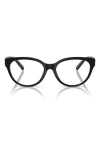 Tiffany & Co . 52mm Cat Eye Optical Glasses In Shiny Black