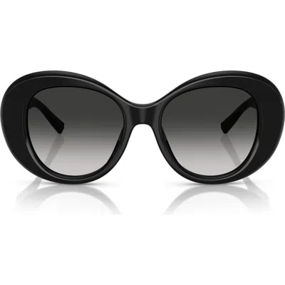 Tiffany & Co . 52mm Gradient Round Sunglasses In Black