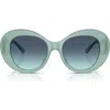 Tiffany & Co . 52mm Gradient Round Sunglasses In Blue Gradient