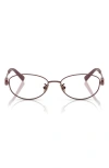 Tiffany & Co . 52mm Oval Optical Glasses In Burgundy