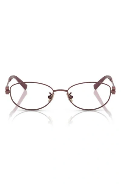 Tiffany & Co . 52mm Oval Optical Glasses In Burgundy