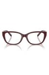 Tiffany & Co . 52mm Pillow Optical Glasses In Burgundy