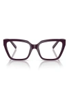 Tiffany & Co . 52mm Square Optical Glasses In Burgundy