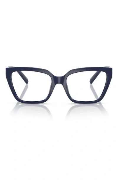 Tiffany & Co . 52mm Square Optical Glasses In Dark Blue