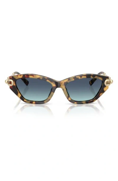 Tiffany & Co . 53mm Cat Eye Sunglasses In Brown