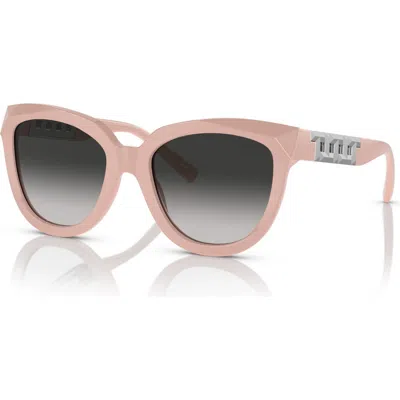Tiffany & Co . 53mm Gradient Cat Eye Sunglasses In Grey Flash