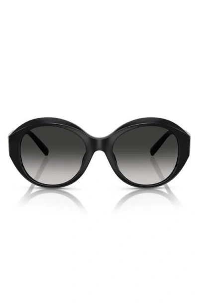 Tiffany & Co . 53mm Gradient Round Sunglasses In Black