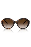 Tiffany & Co . 53mm Gradient Round Sunglasses In Brown