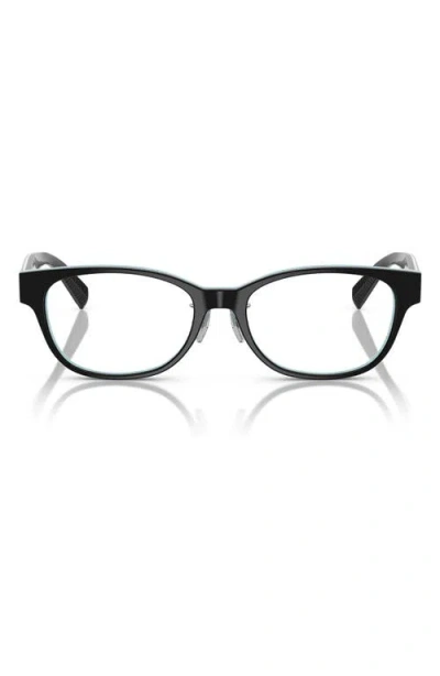 Tiffany & Co . 53mm Pillow Optical Glasses In Black Blue