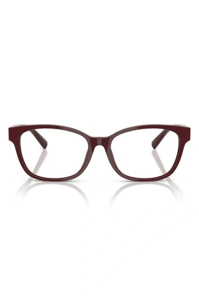 Tiffany & Co . 53mm Pillow Optical Glasses In Burgundy/demo Lens