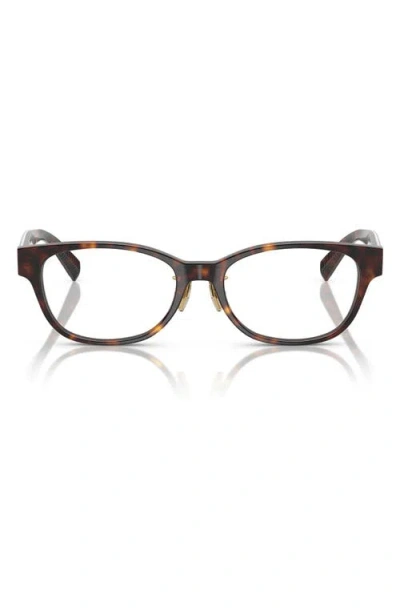 Tiffany & Co . 53mm Pillow Optical Glasses In Havana