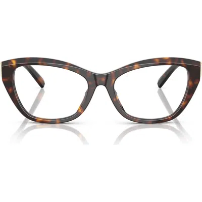 Tiffany & Co . 54mm Cat Eye Optical Glasses In Brown