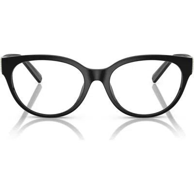 Tiffany & Co . 54mm Cat Eye Optical Glasses In Black