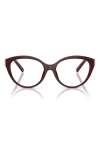 Tiffany & Co . 54mm Cat Eye Optical Glasses In Burgundy