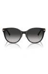 Tiffany & Co . 54mm Gradient Cat Eye Sunglasses In Black