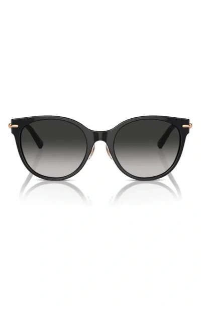 Tiffany & Co . 54mm Gradient Cat Eye Sunglasses In Black