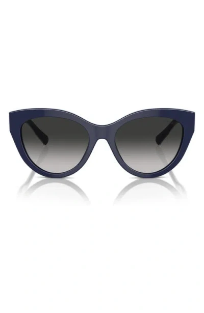 Tiffany & Co . 54mm Gradient Cat Eye Sunglasses In Grey Flash