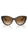 Tiffany & Co . 54mm Gradient Cat Eye Sunglasses In Havana