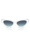 Tiffany & Co . 54mm Gradient Oval Sunglasses In Blue White