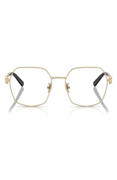 Tiffany & Co . 54mm Irregular Optical Glasses In Pale Gold