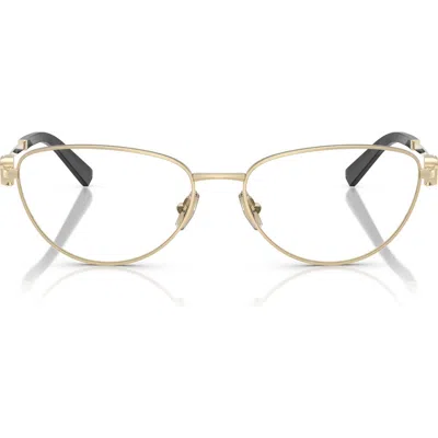 Tiffany & Co . 54mm Oval Optical Glasses In Pale Gold