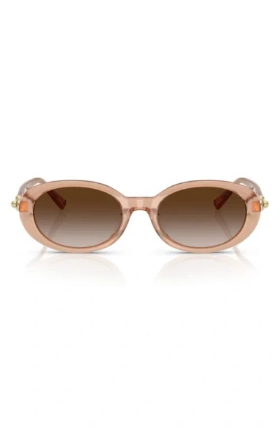 Tiffany & Co Acetate Oval Tf4242d Sunglasses In Beige