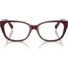 Tiffany & Co . 54mm Pillow Optical Glasses In Burgunday