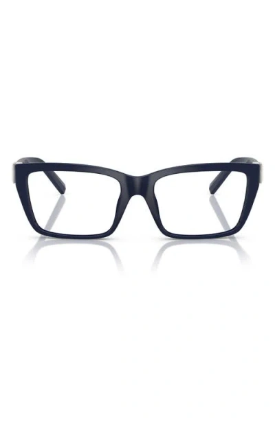 Tiffany & Co . 54mm Pillow Optical Glasses In Dark Blue