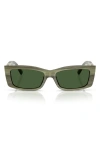 Tiffany & Co . 54mm Rectangular Sunglasses In Green