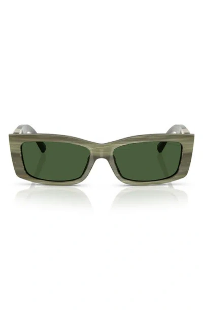 Tiffany & Co . 54mm Rectangular Sunglasses In Green