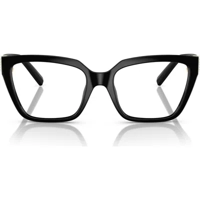 Tiffany & Co . 54mm Square Optical Glasses In Black