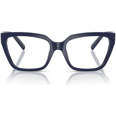 Tiffany & Co . 54mm Square Optical Glasses In Blue