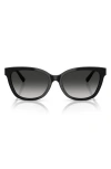 Tiffany & Co . 55mm Gradient Cat Eye Sunglasses In Black/grey Gradient