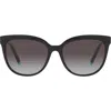 Tiffany & Co . 55mm Gradient Cat Eye Sunglasses In Black/grey Gradient