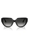 Tiffany & Co . 55mm Gradient Pillow Sunglasses In Black/grey Gradient