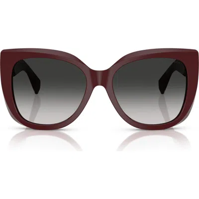 Tiffany & Co . 55mm Gradient Square Sunglasses In Burgundy
