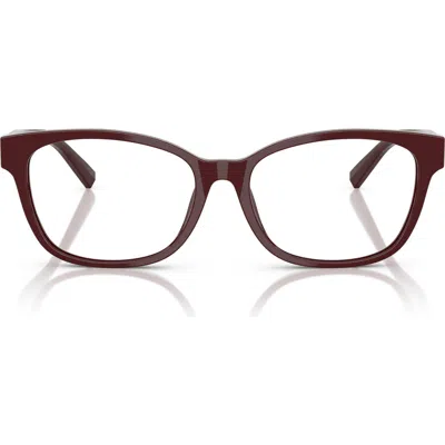Tiffany & Co . 55mm Pillow Optical Glasses In Burgundy/demo Lens