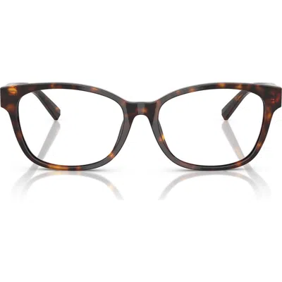 Tiffany & Co . 55mm Pillow Optical Glasses In Havana/demo Lens