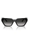 Tiffany & Co . 56mm Irregular Sunglasses In Black Grey