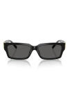 Tiffany & Co . 56mm Rectangular Sunglasses In Black