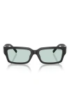 Tiffany & Co . 56mm Rectangular Sunglasses In Matte Black