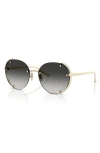 Tiffany & Co . 57mm Gradient Round Sunglasses In Grey Flash
