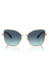 Tiffany & Co . 58mm Gradient Butterfly Sunglasses In Blue Gradient