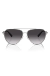 Tiffany & Co . 59mm Gradient Pilot Sunglasses In Grey Flash