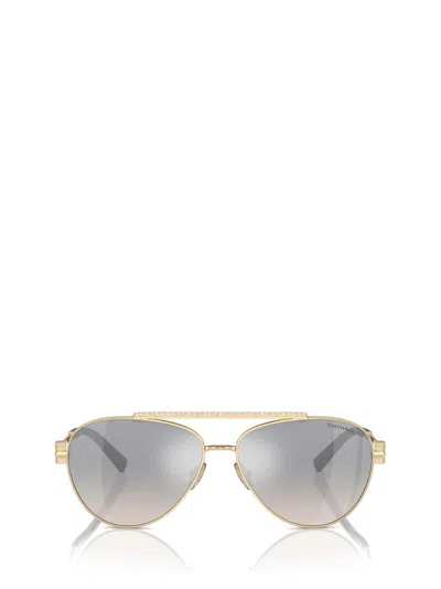 Tiffany & Co Pilot-frame Gradient Sunglasses In Pale Gold