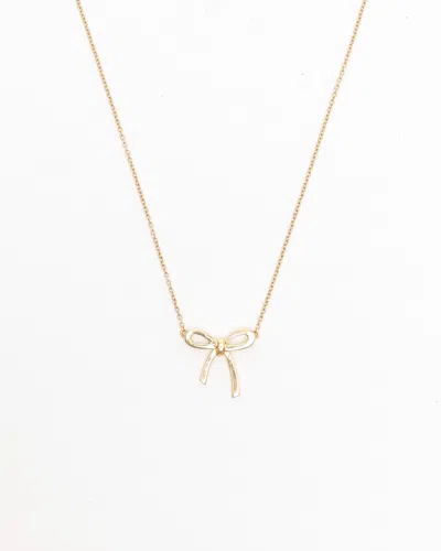 Tiffany & Co Bow Ribbon Pendant 18k Necklace In Gold