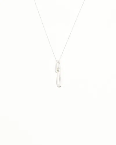Tiffany & Co Hardwear Elongated Link Pendant In Sterling Silver Necklace
