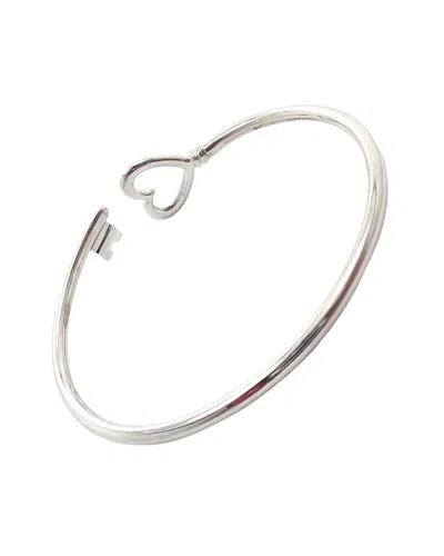Tiffany & Co . Heart Key 18k Wire Flex Bracelet (authentic ) In Metallic