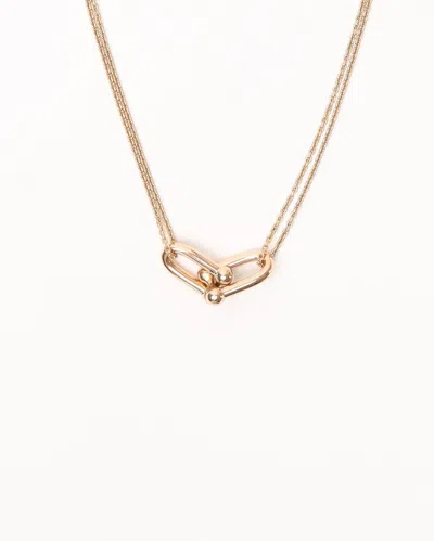 Tiffany & Co Large Double Link Pendant 18kt Rose Gold